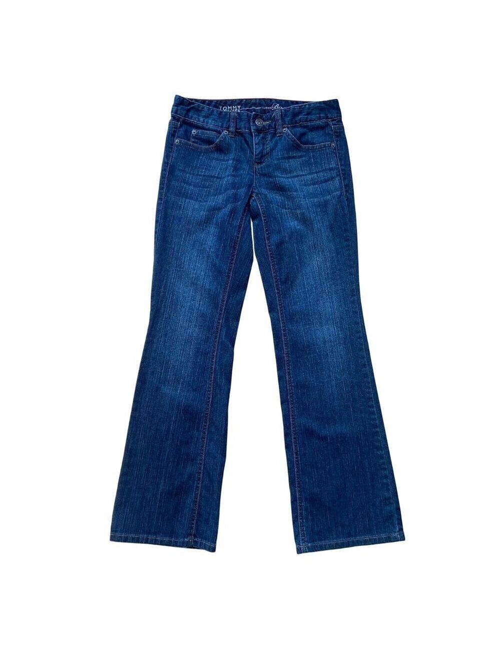 Tommy Hilfiger Womens Classic Bootcut Jeans low rise Size 6/12 Dark Wash Denim